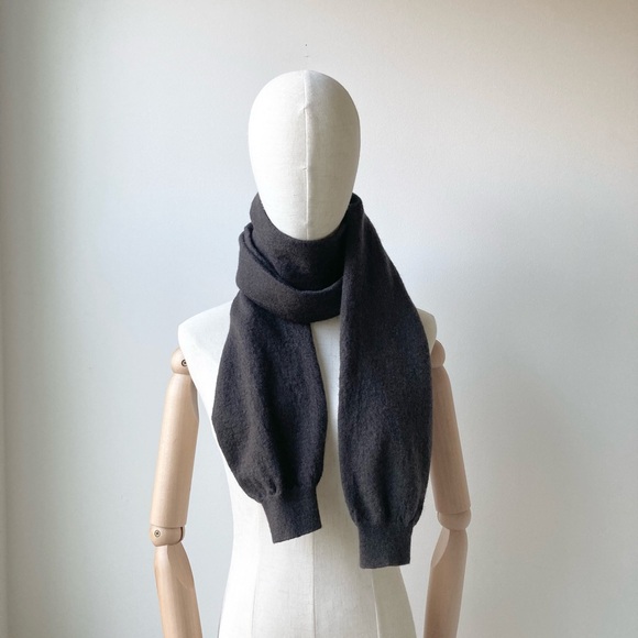 joodito 100% merino wool snake long wrap scarf deep rich chocolate cocoa brown - Picture 3 of 8